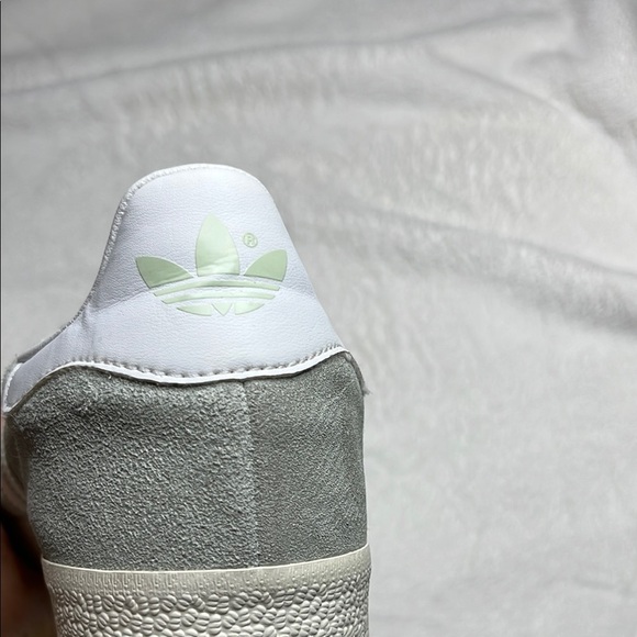 Adidas Green and White Sneakers with Suede Upper - Picture 12 of 15